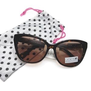 Joe’s Jeans Sunglasses Round Cat Eye Tortoiseshell Brown